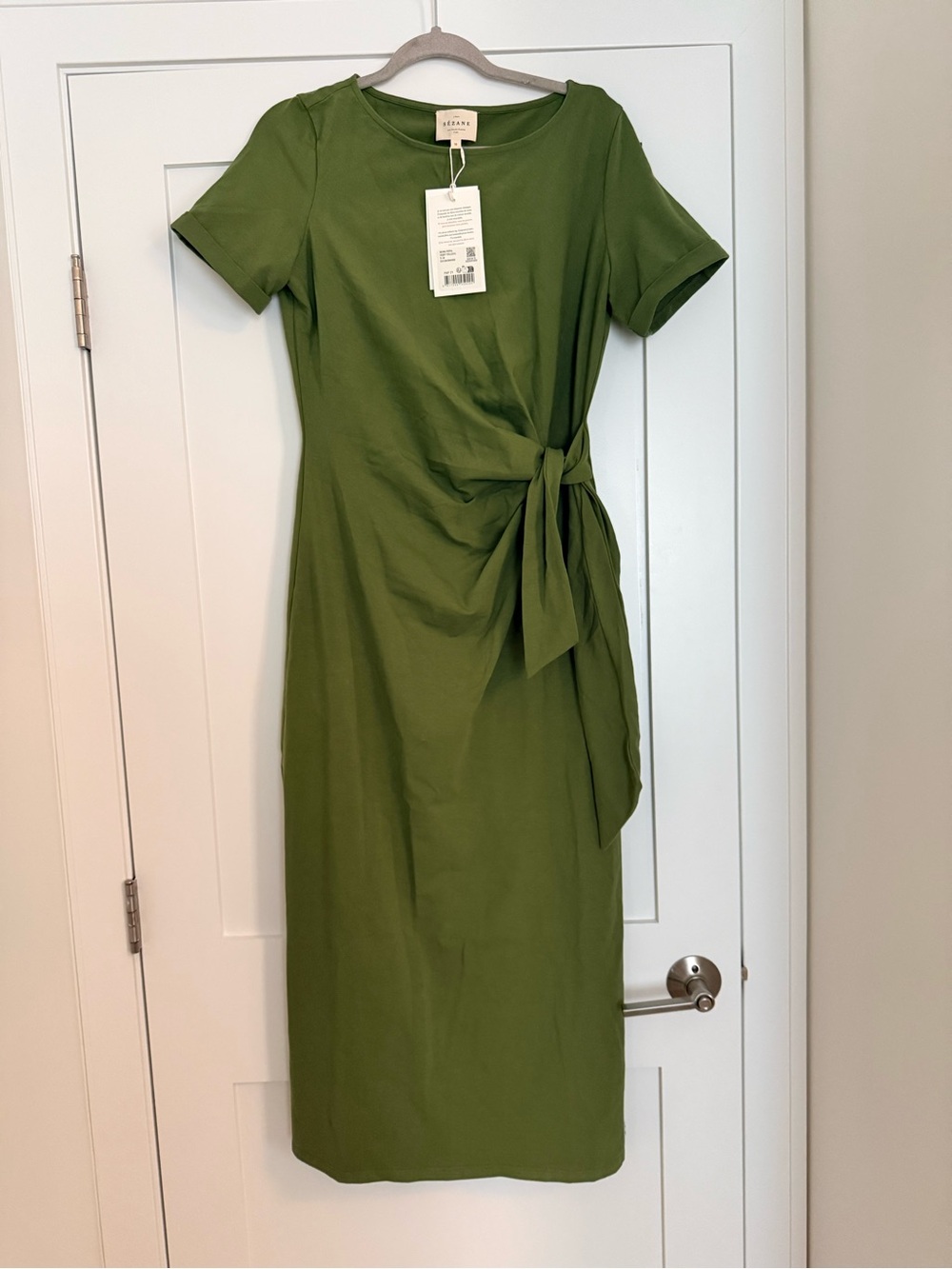 Sezane Pippa Dress - lime green - Medium - Picture 2 of 6